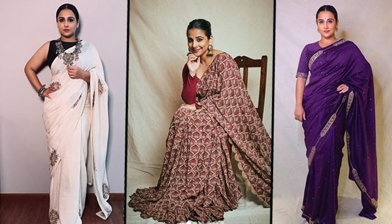 <p style="text align: justify;">Vidya Balan loves to sport sarees. She has a beautiful collection of classy, ethereal sarees that makes her look surreal each time she donnes it. From pocket style to ruffled sarees, let's take a look at her saree collection.</p> <p style="text align: justify;">Vidya Balan loves to sport sarees. She has a beautiful collection of classy, ethereal sarees that makes her look surreal each time she donnes it. From pocket style to ruffled sarees, let's take a look at her saree collection.</p>