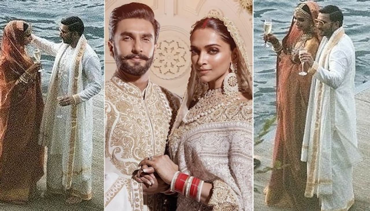 <p>Three unseen pictures of Deepika Padukone and Ranveer Singh's wedding have gone viral. The newlyweds are seen raising a toast to their married life wearing South Indian attire in the photos.</p>
