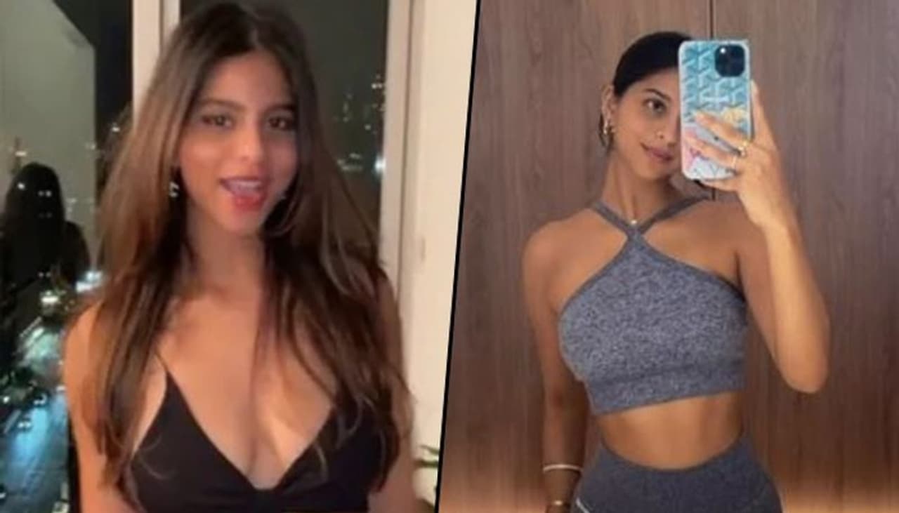 <p>Suhana Khan was dressed in grey gym wear that consisted of cycling shorts and a crop top. She also tied up her hair for the workout.</p>