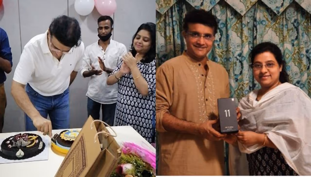 <p>49ನೇ ಹುಟ್ಟುಹಬ್ಬ ಆಚರಿಸಿಕೊಂಡ ಸೌರವ್ ಗಂಗೂಲಿ. ಕೇಕ್ ಕಟ್ ಮಾಡಿ ಸರಳವಾಗಿ ದಾದಾ ಜನ್ಮದಿನ ಆಚರಣೆ</p>