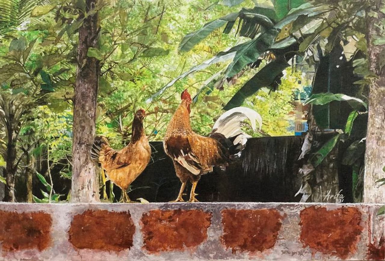 <p>&nbsp;</p><p>കലാകാരന്മാരുടെ കുടുംബത്തിൽ നിന്നും തന്നെയാണ് ആരിഫയുടെ രംഗപ്രവേശനം. പിതാവ് ഇസ്ഹാക് മിച്ച ചിത്രകാരൻ കൂടിയാണ്. നീണ്ട കാലം പ്രവാസിയായിരുന്ന ഇദ്ദേഹത്തിന്‍റെ വരകളിലൂടെയാണ് ആരിഫയും ചിത്രങ്ങളുടെ ലോകത്തെത്തുന്നത്. (<em> ഉപ്പ ഇസ്ഹാക് സാമൂഹ്യമാധ്യമത്തില്‍ പങ്കുവച്ച ആരിഫയുടെ ചിത്രം. ഈ ചിത്രമാണിപ്പോള്‍ സാമൂഹ്യമാധ്യമത്തില്‍ തരംഗമായത്.)</em></p><p>&nbsp;</p>