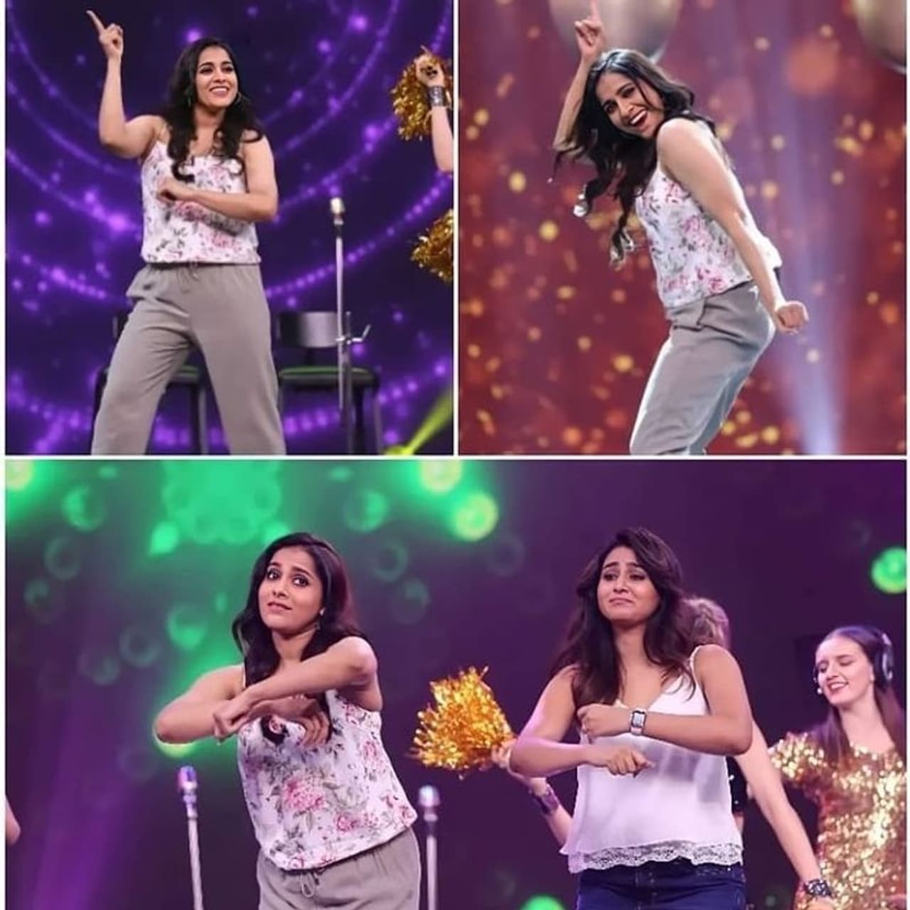 యాంకర్ రష్మీ ఈ ఆదివారం ఓంకార్ షోలో పాల్గొంది. మరో యాంకర్ వర్షిణితో కలిసి సందడి చేసింది. మాస్ స్టెప్పులకు అదిరిపోయే డాన్సులు చేసి అందరిని ఫిదా చేసింది. యాంకర్ రష్మీ ఈ ఆదివారం ఓంకార్ షోలో పాల్గొంది. మరో యాంకర్ వర్షిణితో కలిసి సందడి చేసింది. మాస్ స్టెప్పులకు అదిరిపోయే డాన్సులు చేసి అందరిని ఫిదా చేసింది.