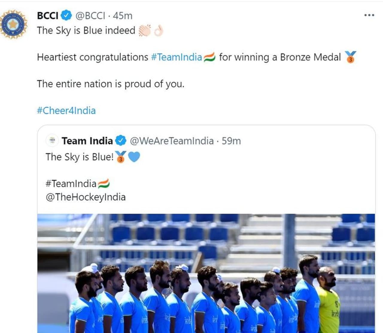 India Hockey congrats