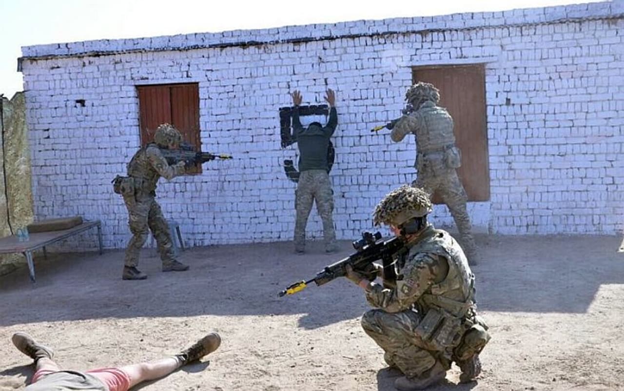 <p>Image: File photo of an earlier edition of the India UK joint military exercise Ajeya Warrior</p>