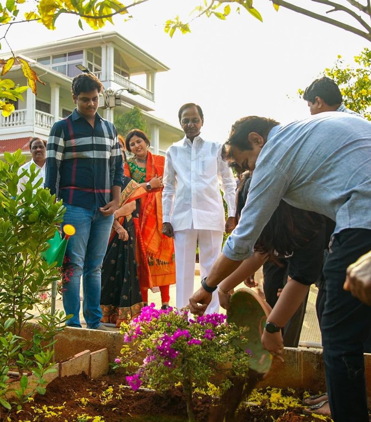 kcr and himanshu Released Pigeon Into Sky