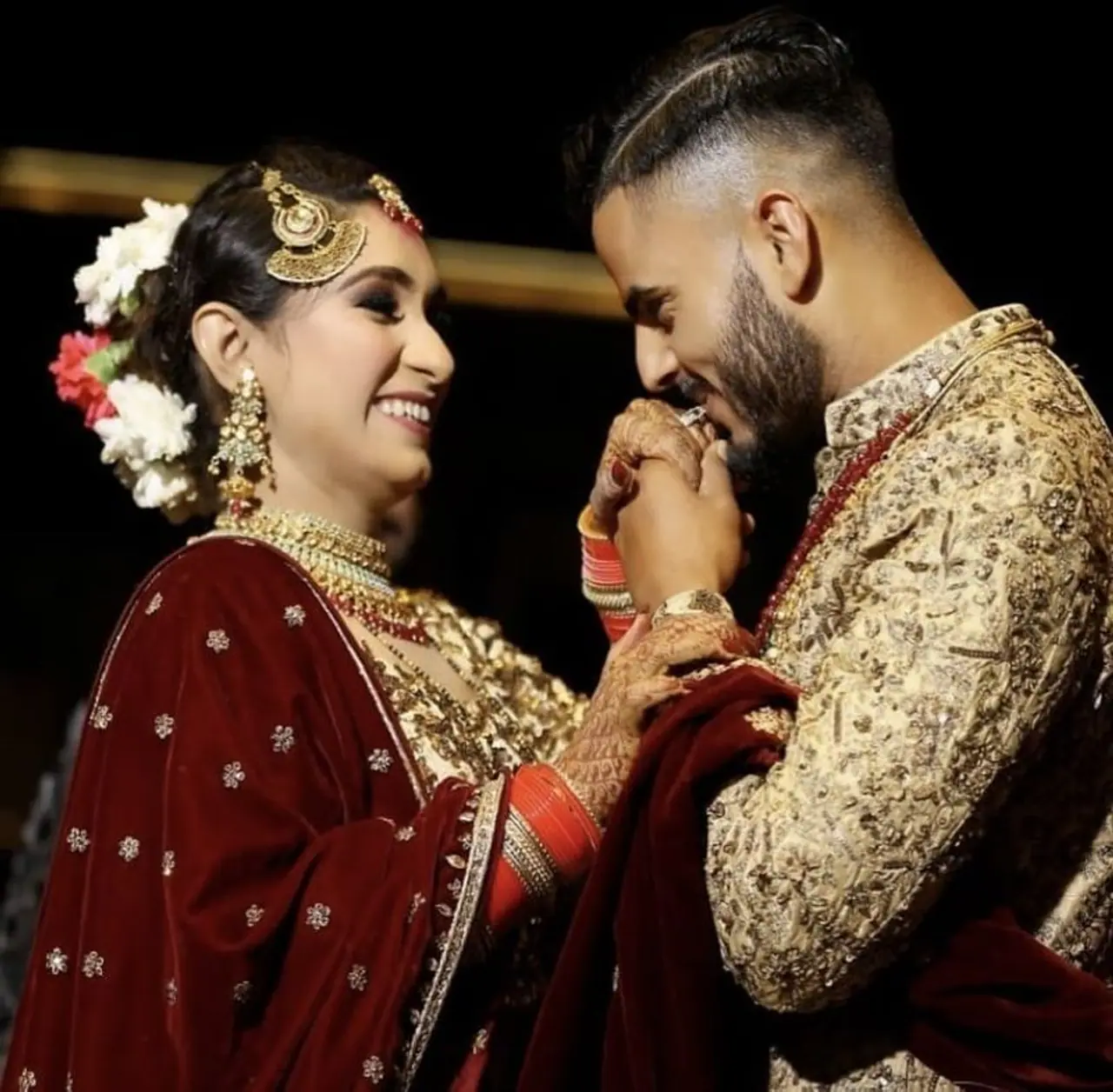 Nitish Rana and his wife Savya Sachi Verma