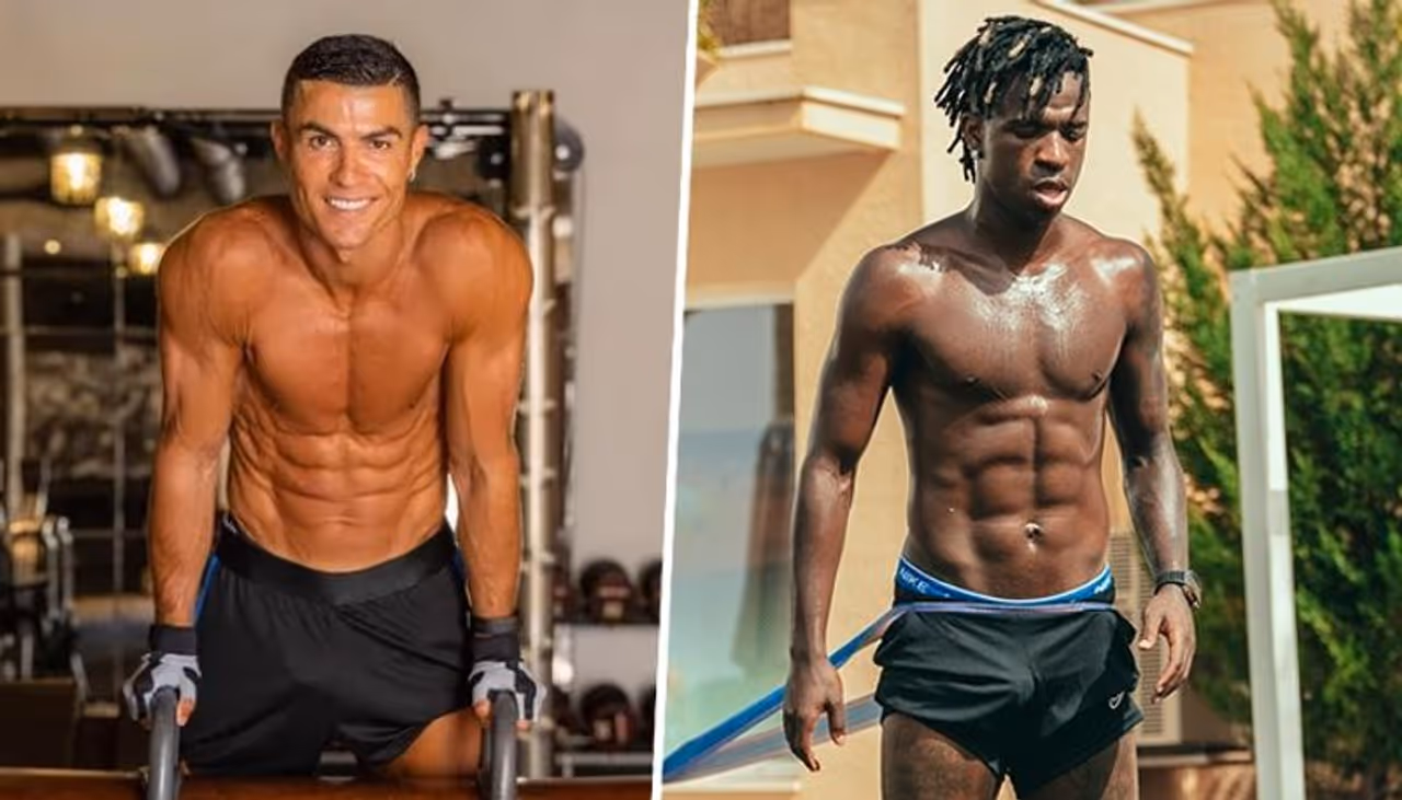 Image Credit: Cristiano Ronaldo Instagram (L); Vinicius Jr. Twitter (R) Image Credit: Cristiano Ronaldo Instagram (L); Vinicius Jr. Twitter (R)