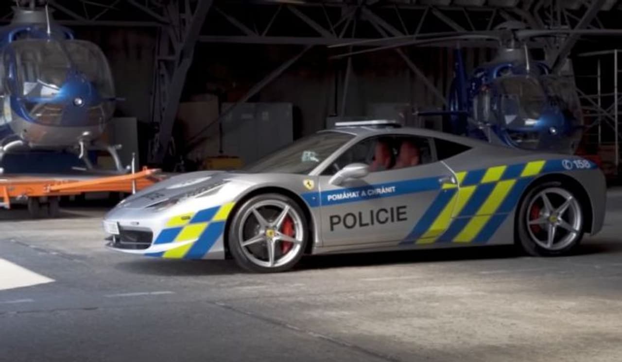 Ferrari F142 Type 458. Courtesy: Czech Republic Police/YouTube Ferrari F142 Type 458. Courtesy: Czech Republic Police/YouTube