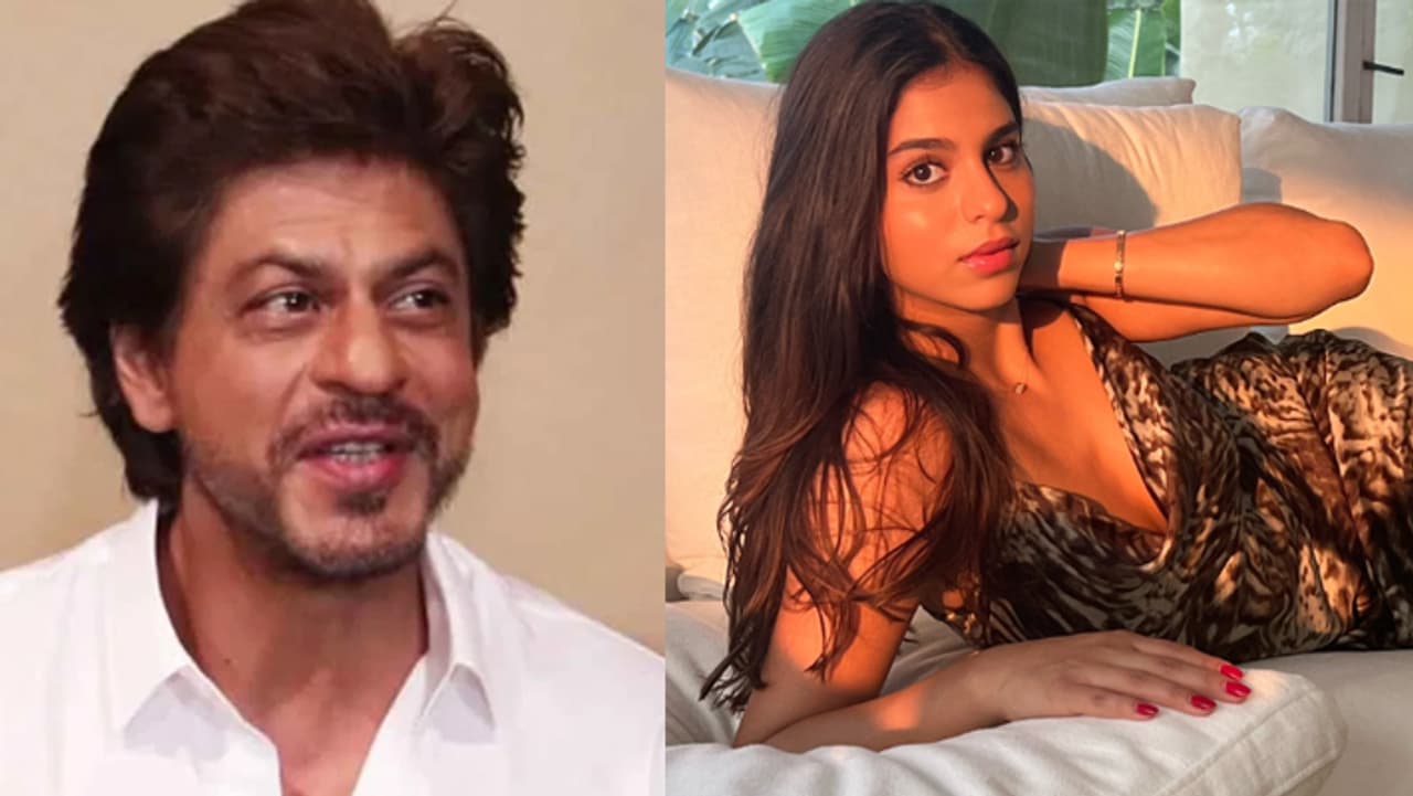 हॉल्टर नेक ब्लैक गाउन में दिखीं सुहाना