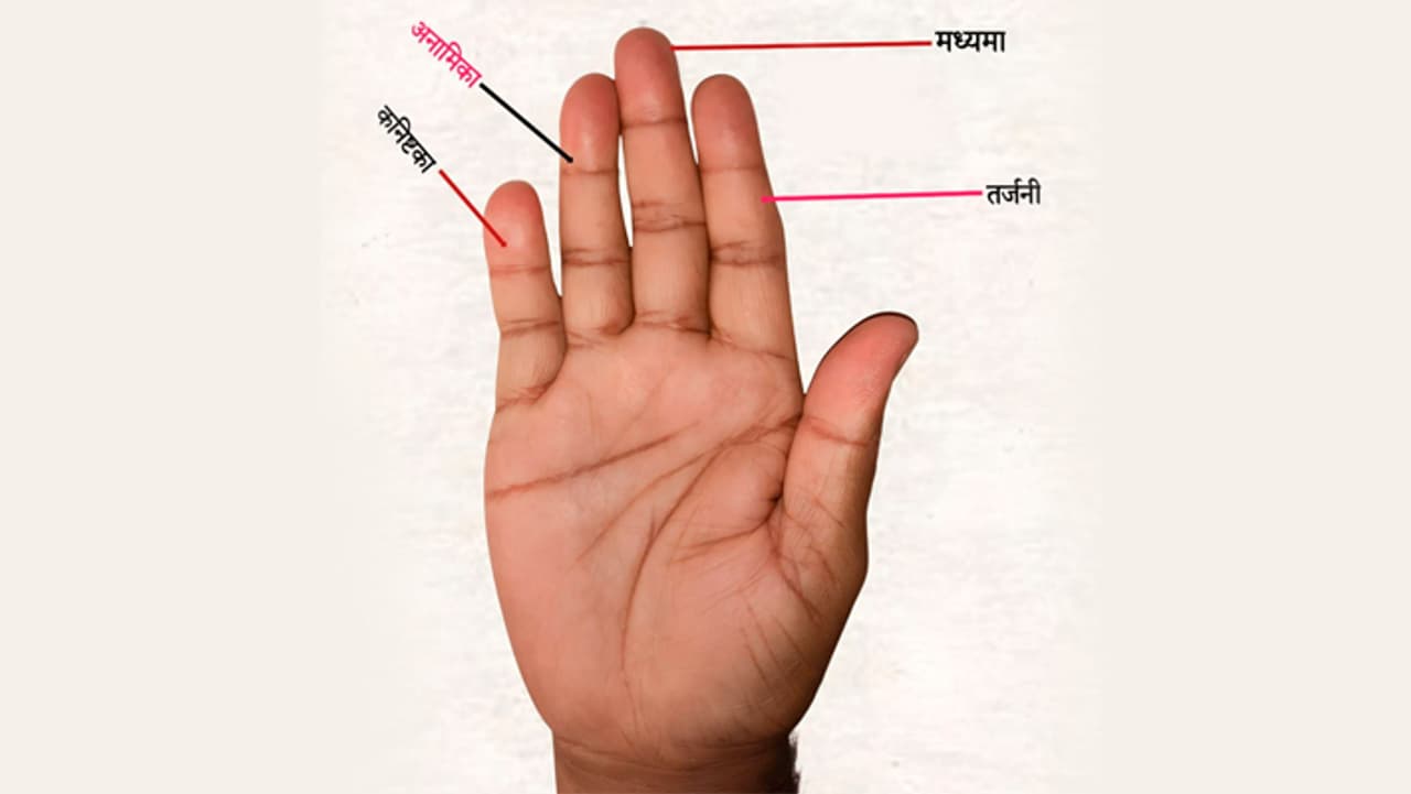 हर अंगुली करती है एक विशेष ग्रह का प्रतिनिधित्व