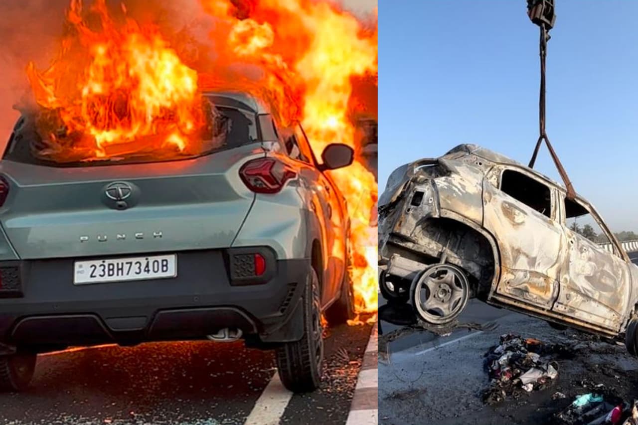 टाटा पंच में कहां लगी आग