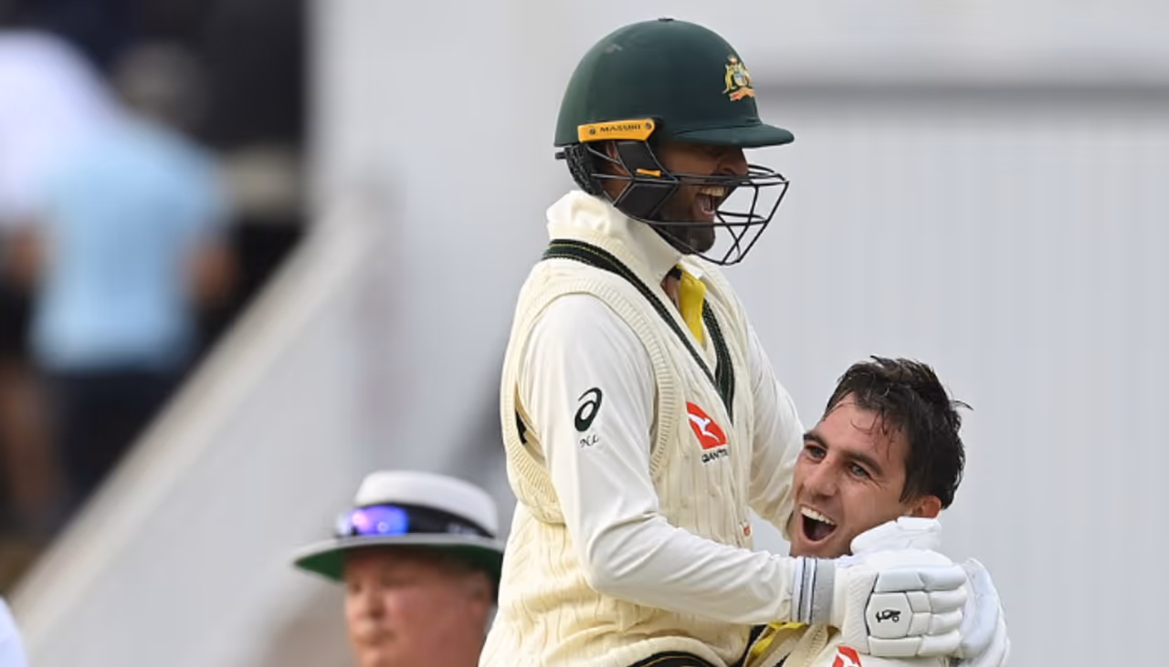 অসাধারণ লড়াই করে অস্ট্রেলিয়াকে এজবাস্টন টেস্ট ম্যাচ জেতালেন অধিনায়ক প্যাট কামিন্স অসাধারণ লড়াই করে অস্ট্রেলিয়াকে এজবাস্টন টেস্ট ম্যাচ জেতালেন অধিনায়ক প্যাট কামিন্স