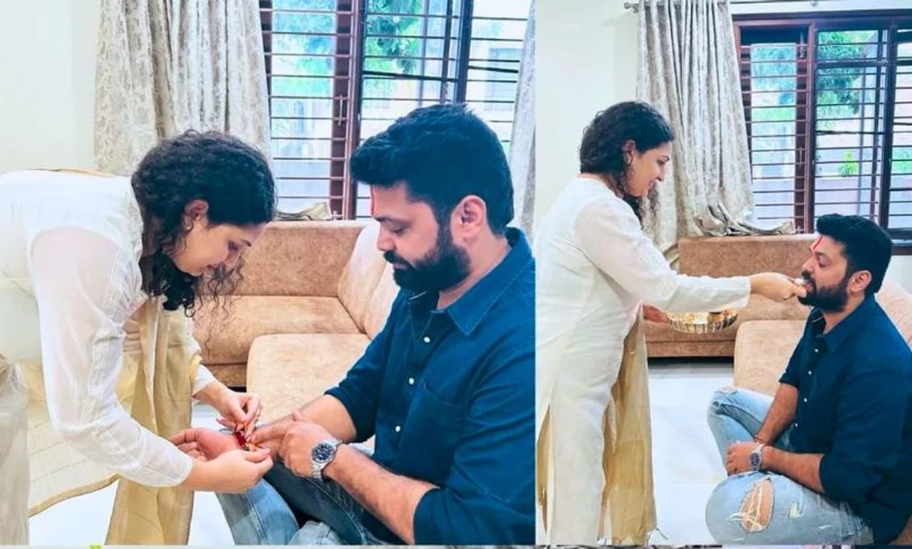 ರಕ್ಷಿತ್ ಶೆಟ್ಟಿ ಪ್ರಗತಿ ಶೆಟ್ಟಿ ರಾಖಿ ಸಂಭ್ರಮ ರಕ್ಷಿತ್ ಶೆಟ್ಟಿ ಪ್ರಗತಿ ಶೆಟ್ಟಿ ರಾಖಿ ಸಂಭ್ರಮ