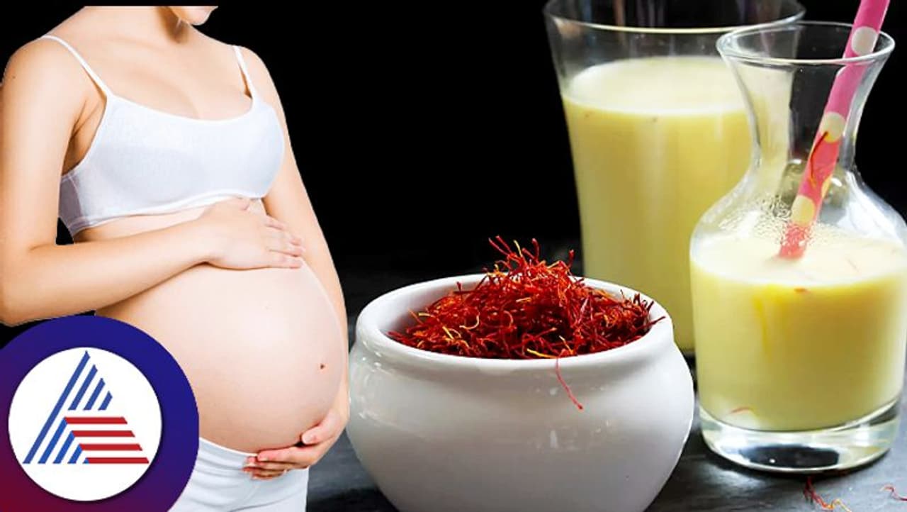 Drinking saffron milk during pregnancy