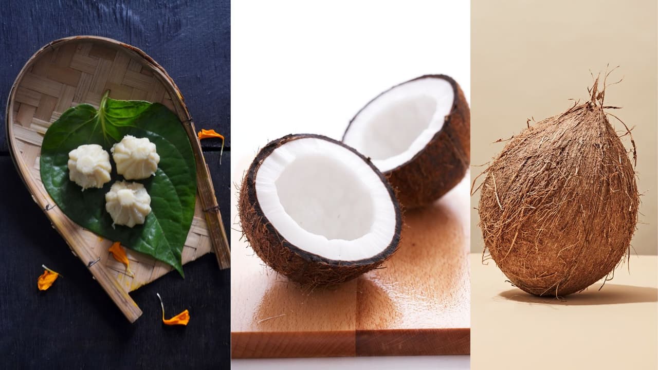 नारळ फोडण्याची सोपी पद्धत नारळ फोडण्याची सोपी पद्धत