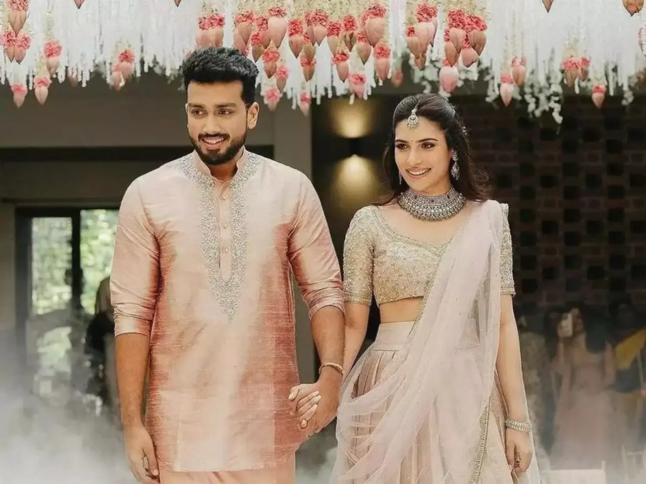 Kalidas Jayaram Tarini Kalingarayar Engagement Kalidas Jayaram Tarini Kalingarayar Engagement