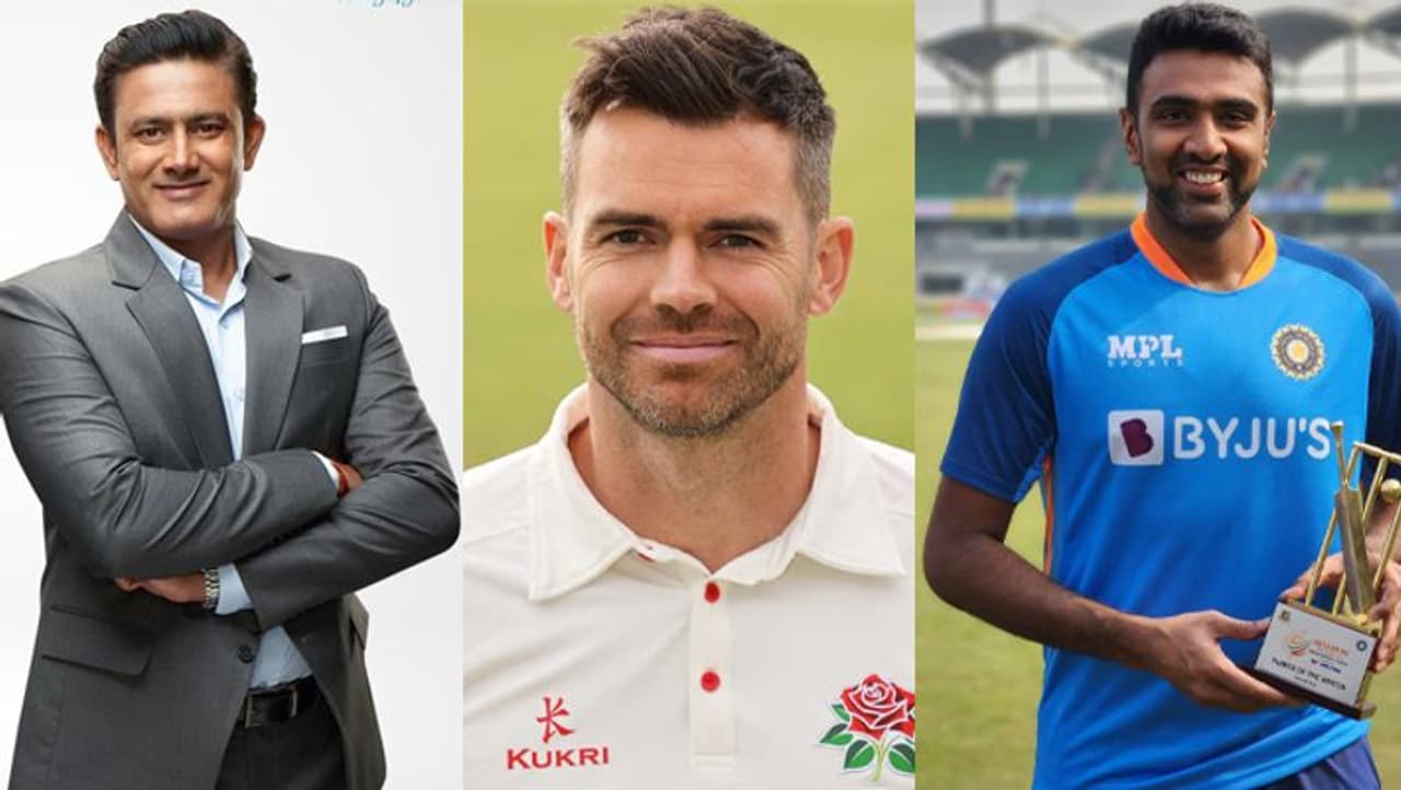 James Anderson, Anil Kumble, Ravichandran Ashwin,