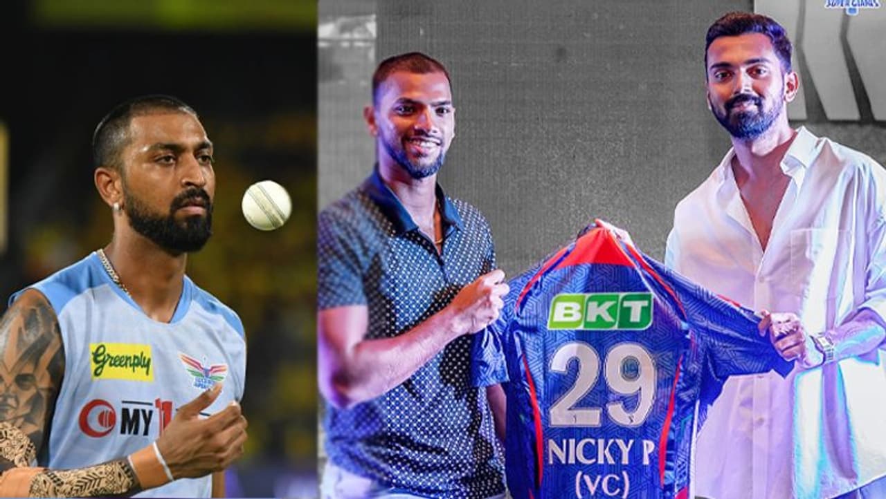 Krunal Pandya, KL Rahul, Nicholas Pooran Krunal Pandya, KL Rahul, Nicholas Pooran