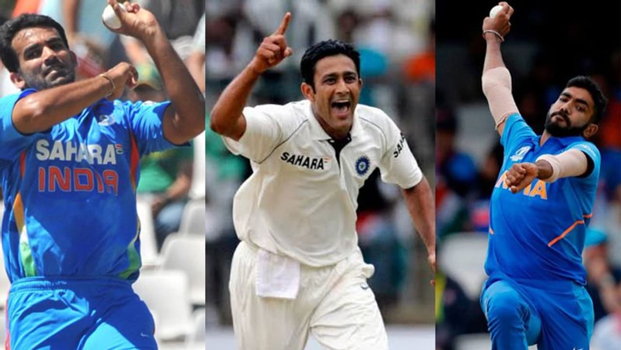 Zaheer Khan, Anil Kumble, Jasprit Bumrah