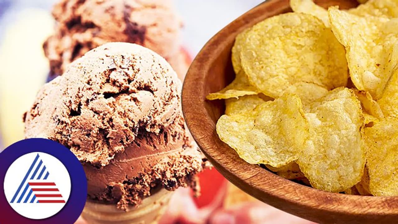 Ice Cream And Potato Chips Ice Cream And Potato Chips