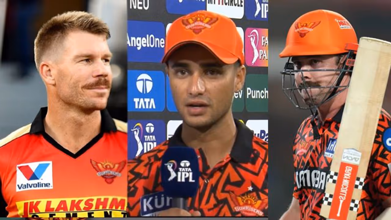 David Warner, Abhishek Sharma, Travis Head, Hyderabad