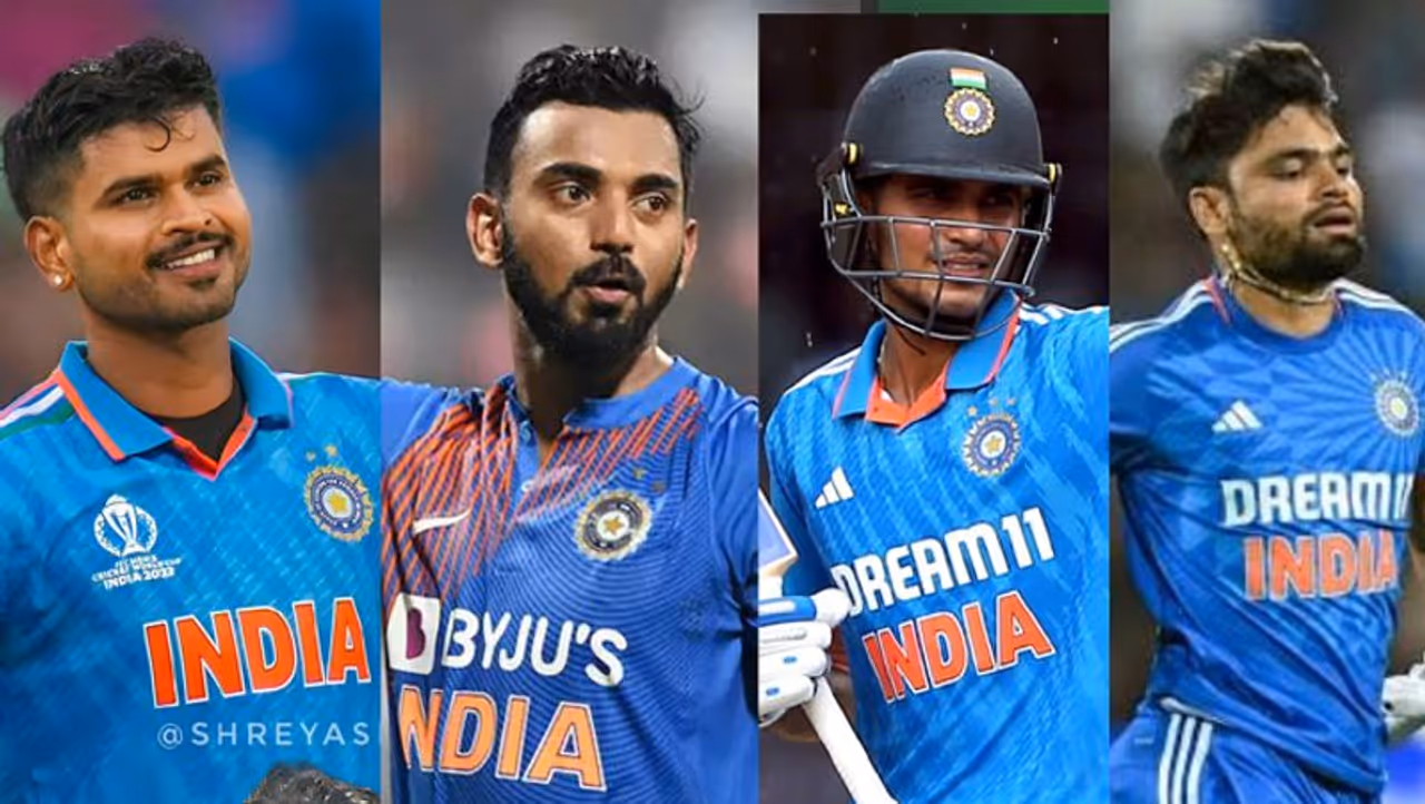 KL Rahul, Shreyas Iyer, Shubman Gill, Rinku Singh KL Rahul, Shreyas Iyer, Shubman Gill, Rinku Singh