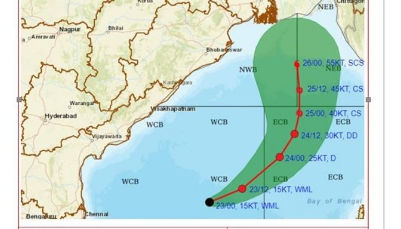ঘূর্ণিঝড়ের তাণ্ডবের সময়ীমা