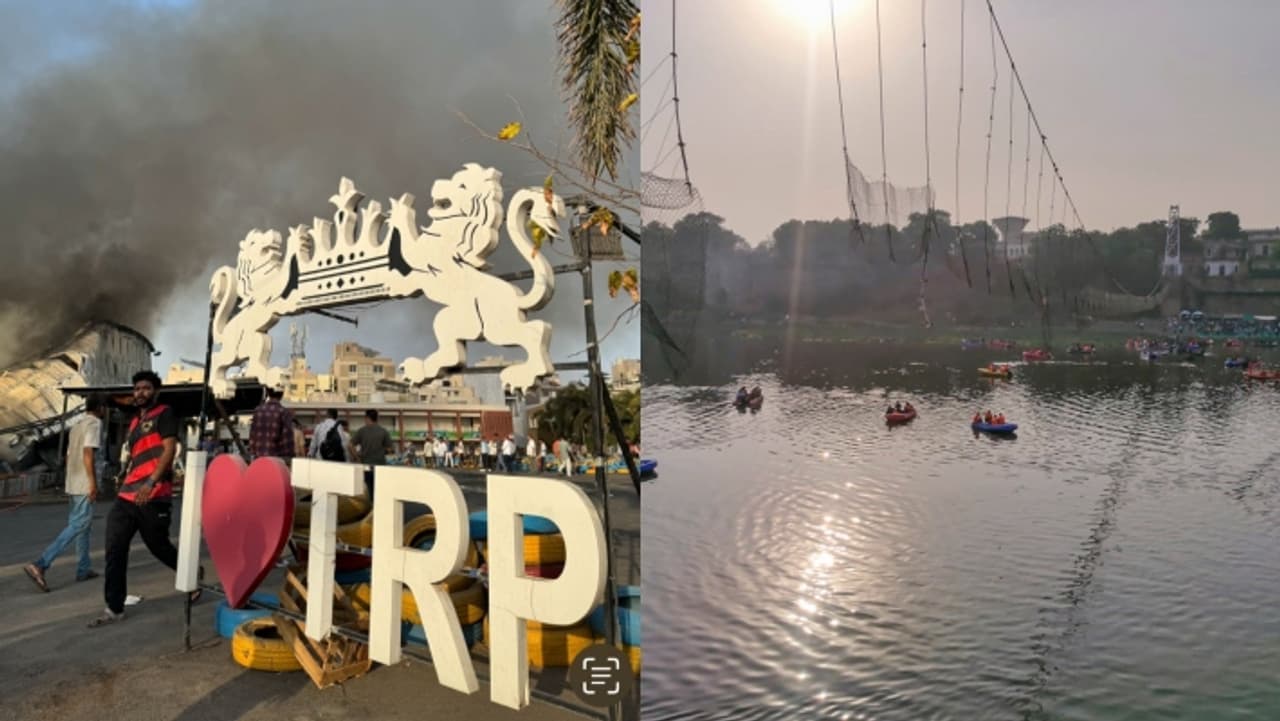 मोरबी पुल हादसे से लेकर राजकोट गेमिंग जोन दुर्घटना, दो साल में 2 बड़े हादसों से कांप उठा गुजरात, जानें पूरा मामला मोरबी पुल हादसे से लेकर राजकोट गेमिंग जोन दुर्घटना, दो साल में 2 बड़े हादसों से कांप उठा गुजरात, जानें पूरा मामला