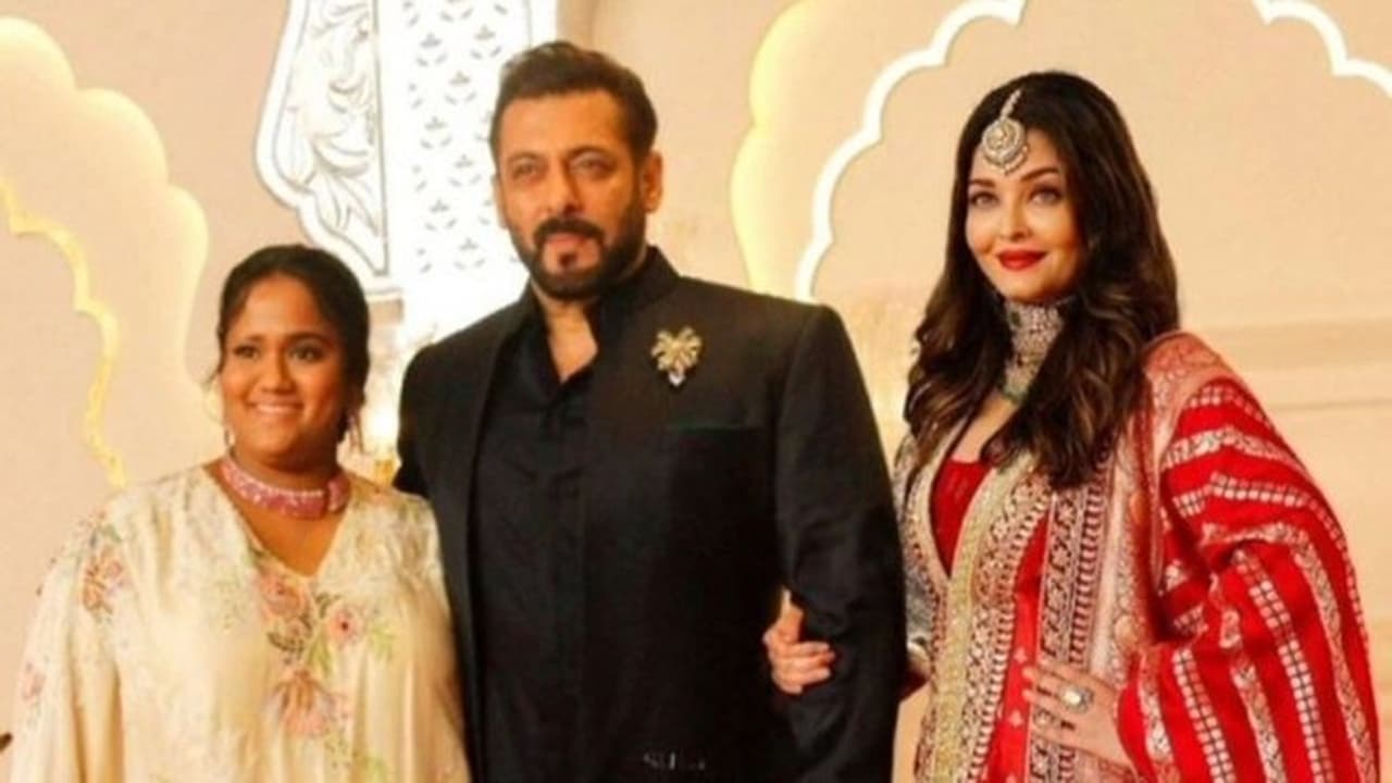 Salman khan with Aishwarya rai in Ambani wedding Salman khan with Aishwarya rai in Ambani wedding