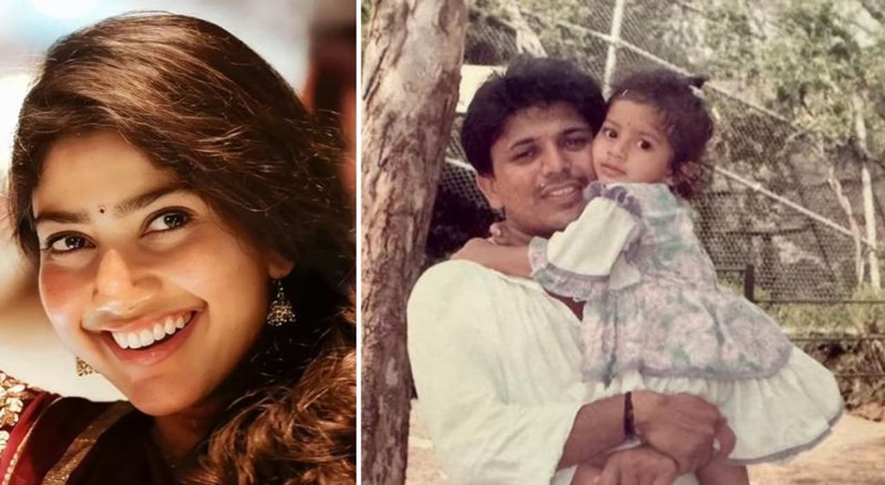Sai Pallavi with her father Sai Pallavi with her father
