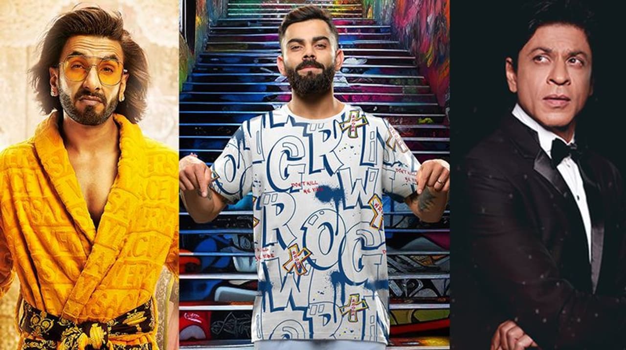 Virat Kohli, Shah Rukh Khan, Ranveer Singh