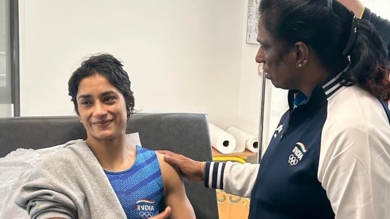 Vinesh Phogat and PT Usha Vinesh Phogat and PT Usha