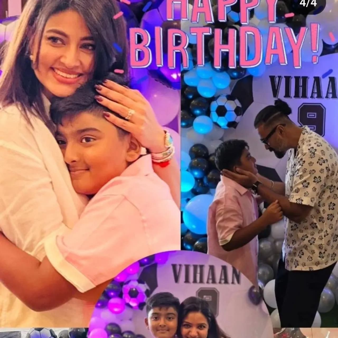 sneha son Birthday celebration
