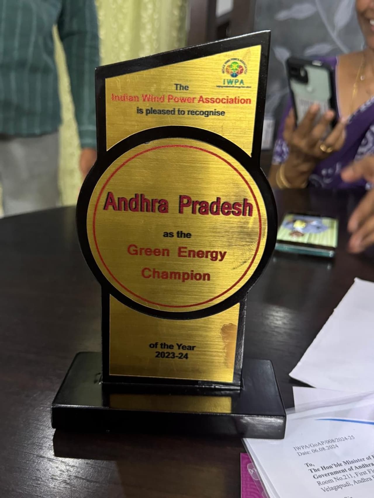 Andhra Pradesh Wins ‘Green Energy Champion’ Award Andhra Pradesh Wins ‘Green Energy Champion’ Award