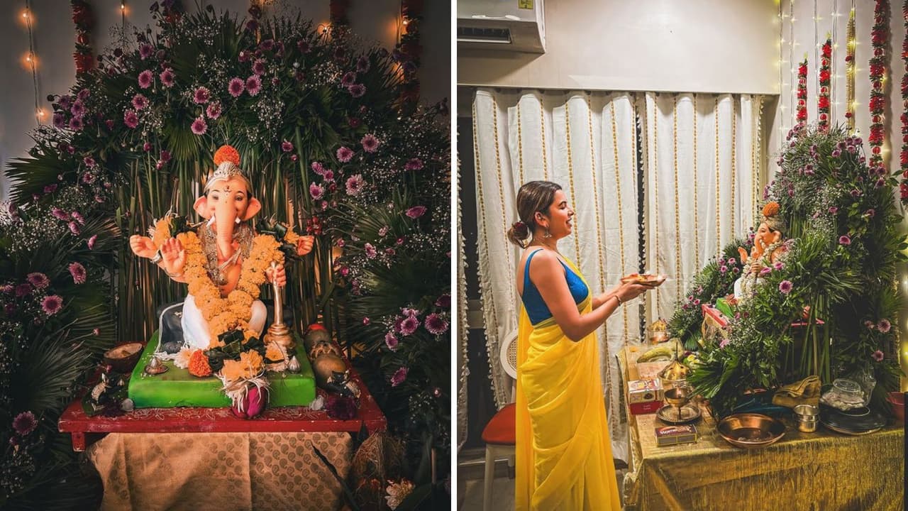 मिताली मयेकर आणि सिद्धार्थ चांदेकरचा गणपती मिताली मयेकर आणि सिद्धार्थ चांदेकरचा गणपती