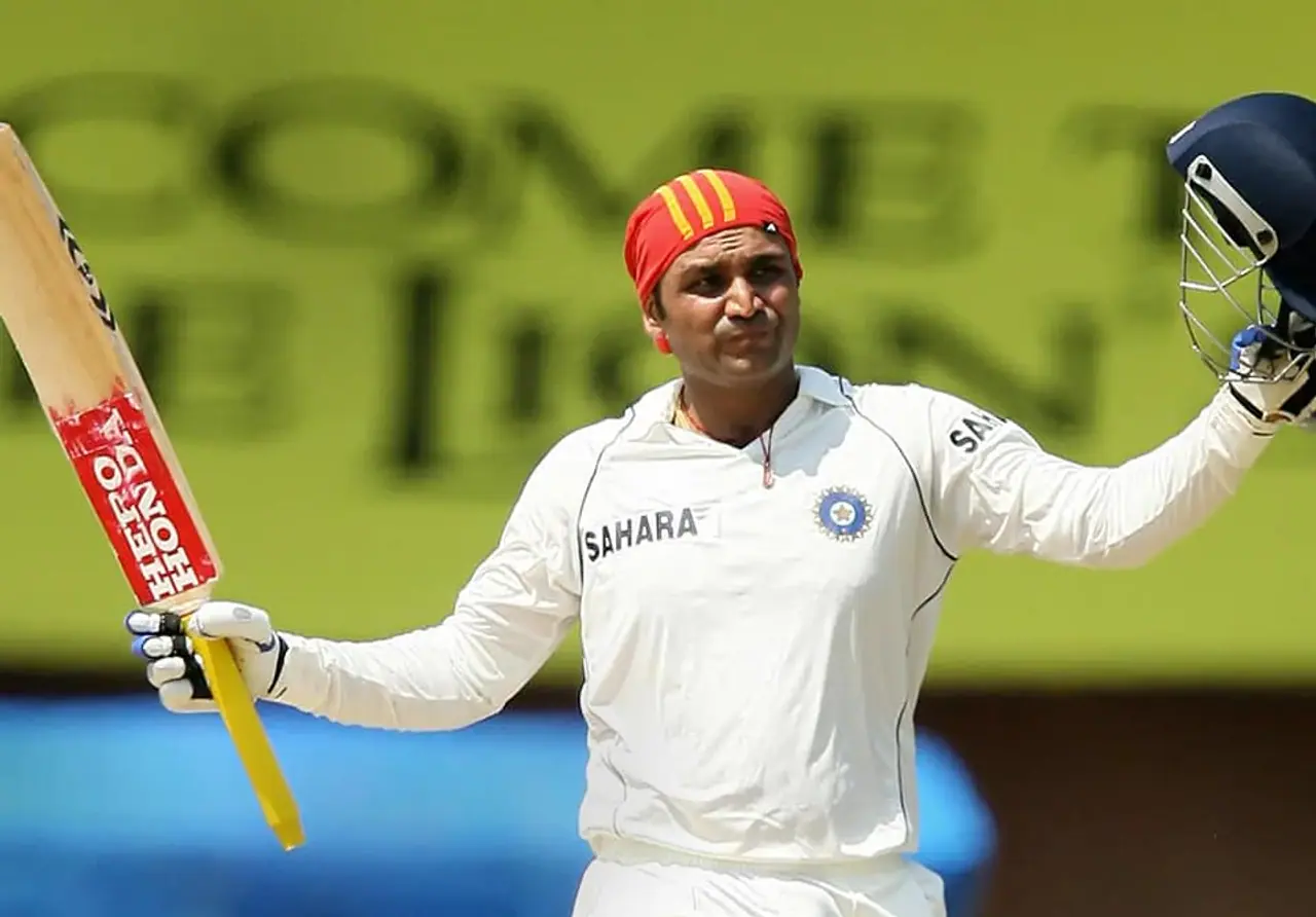 Sehwag scored two triple centuries in Test cricket Sehwag scored two triple centuries in Test cricket