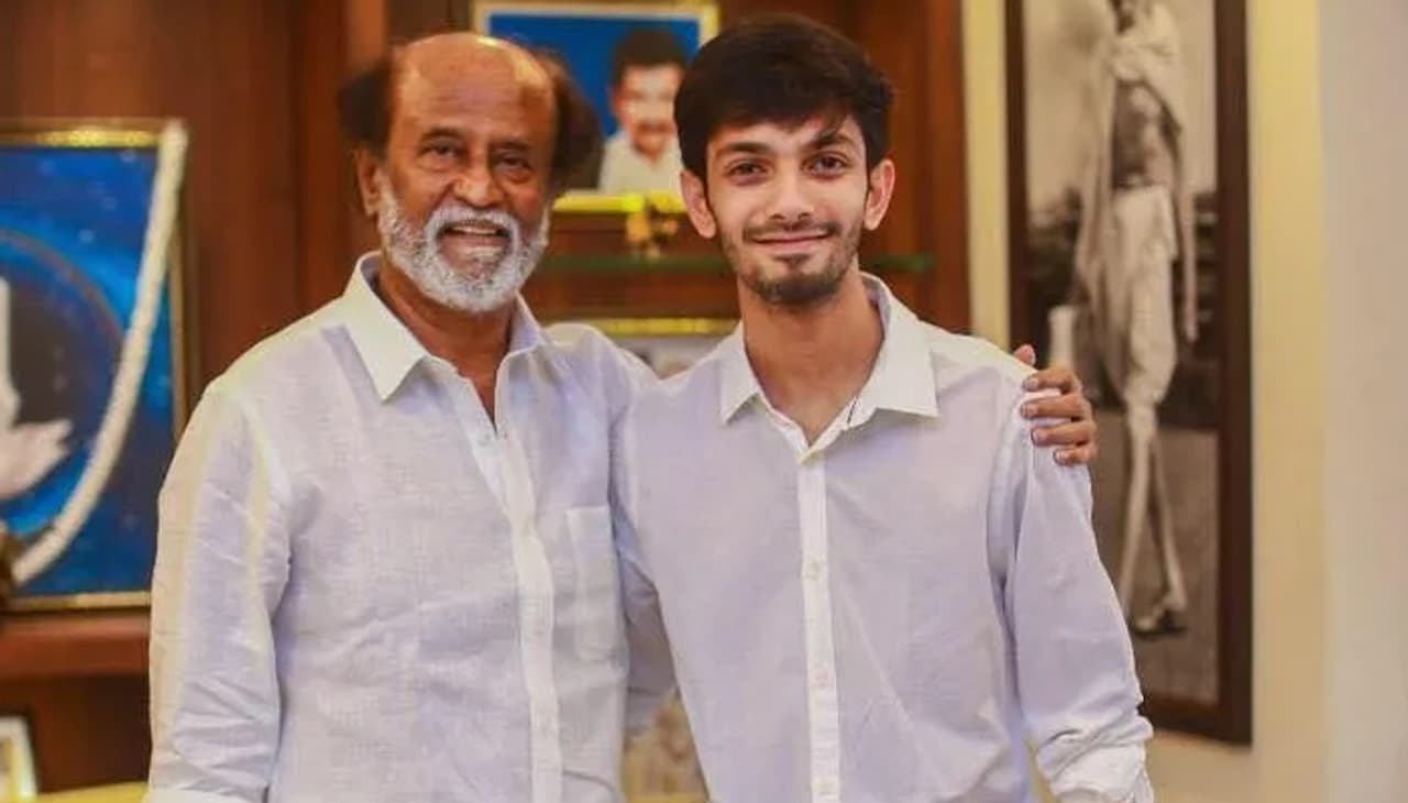 Anirudh with rajini