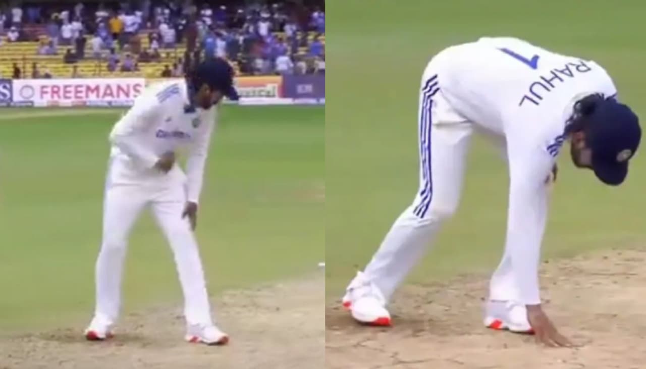 KL Rahul Touching Pitch KL Rahul Touching Pitch