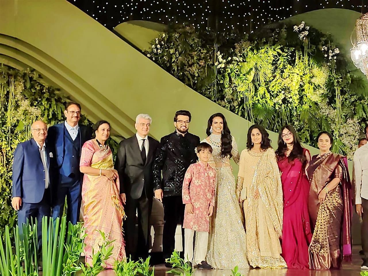 Ajithkumar Attend PV Sindhu Wedding Reception Ajithkumar Attend PV Sindhu Wedding Reception