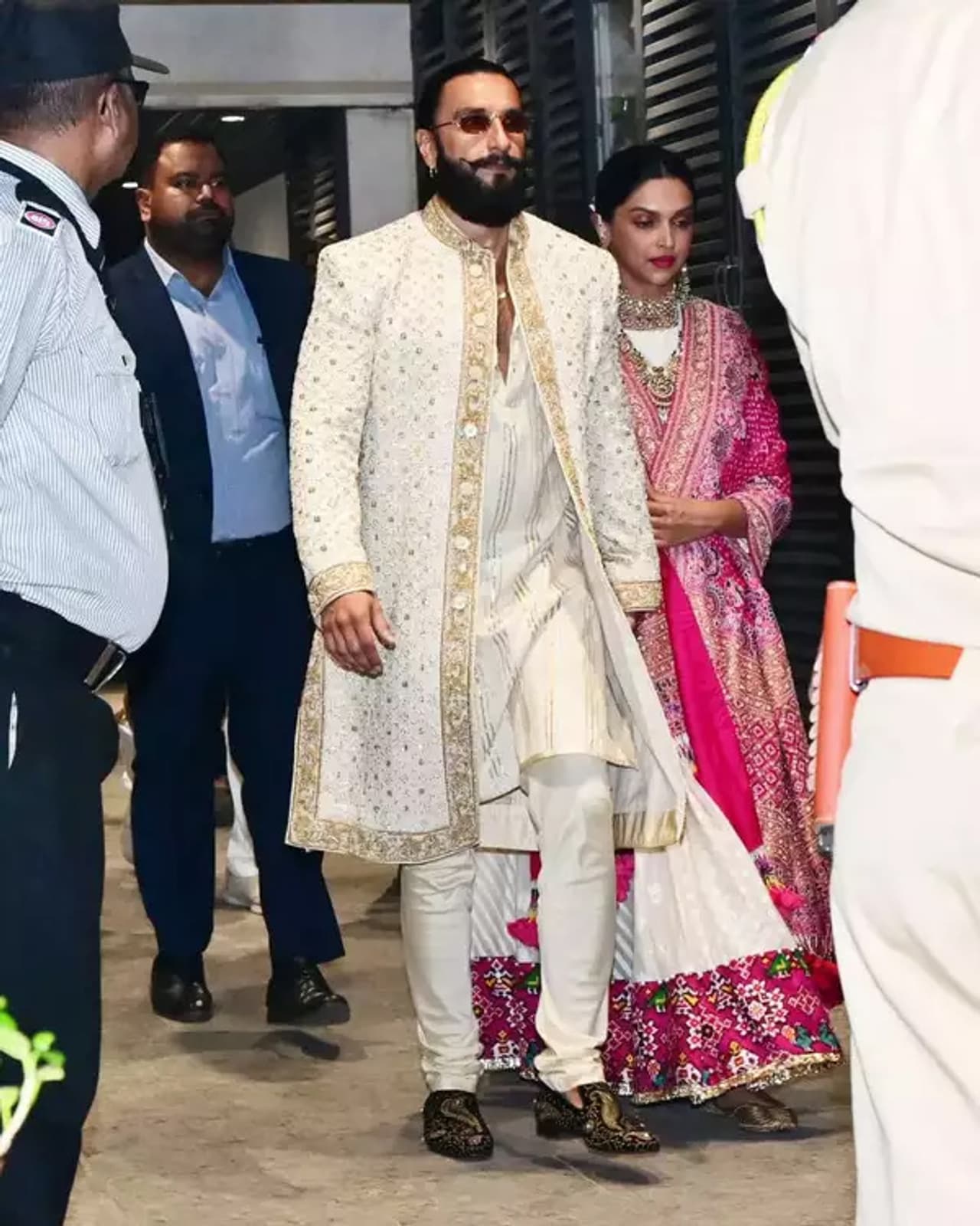 Ranveer and Deepika at the wedding. Ranveer and Deepika at the wedding.