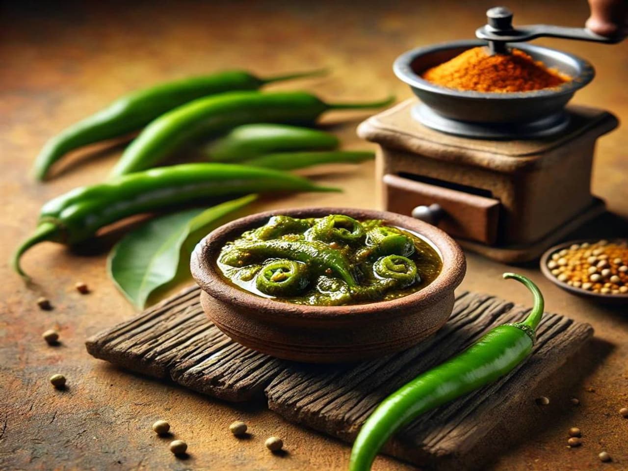 பச்சை மிளகாய் தொக்கு :