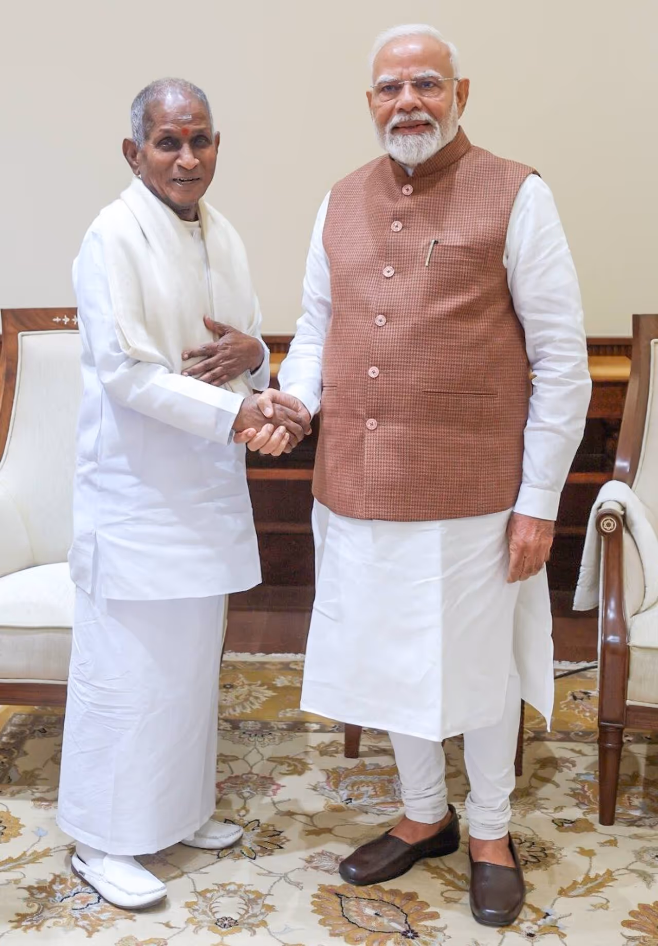 PM Modi meets Music Maestro and Rajya Sabha MP Ilaiyaraaja