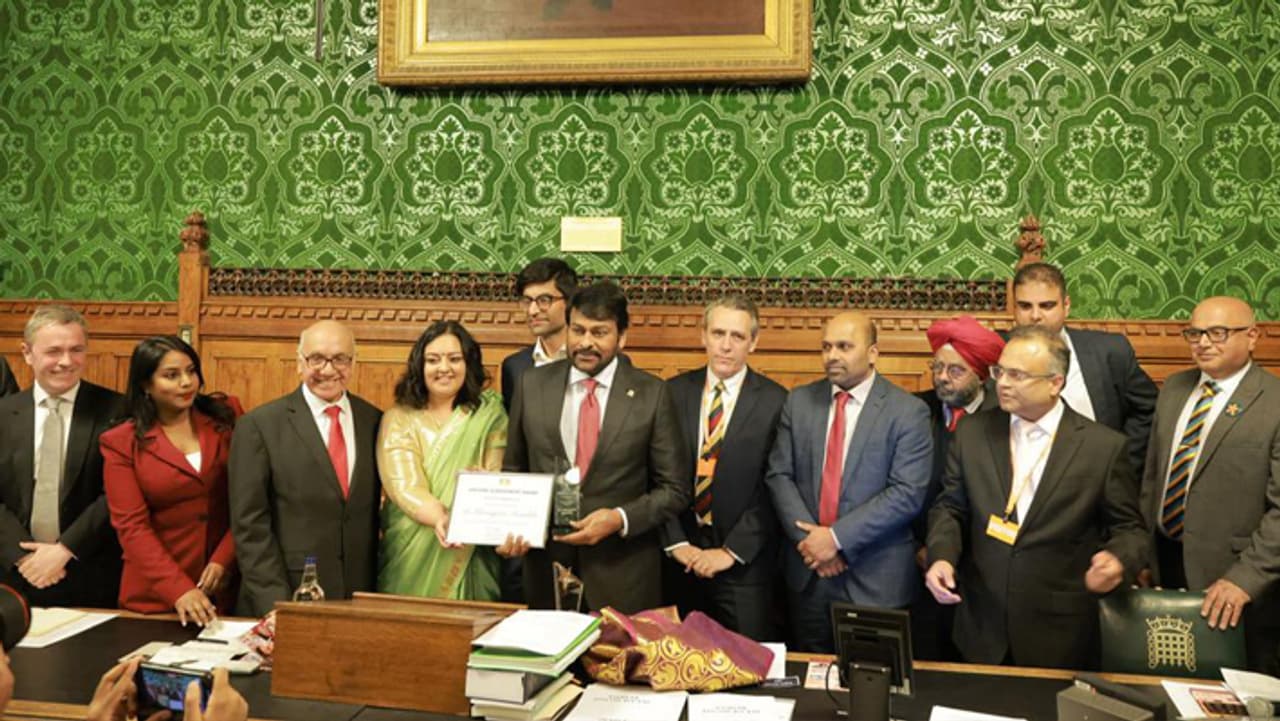 Tollywood superstar Chiranjeevi receives trestigious Lifetime Achievement Award in London