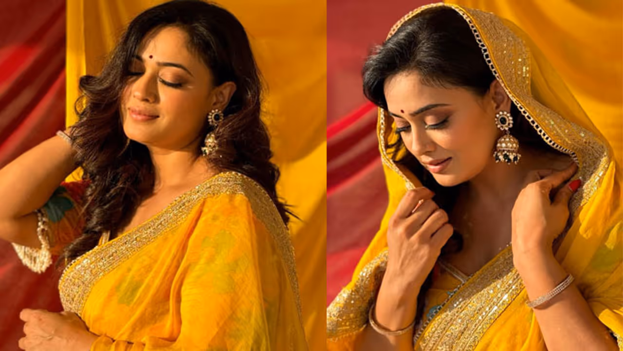 Yellow Gota Patti Saree