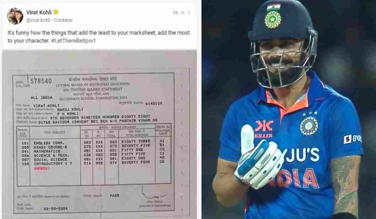 Virat Kohli's 10th mark sheet