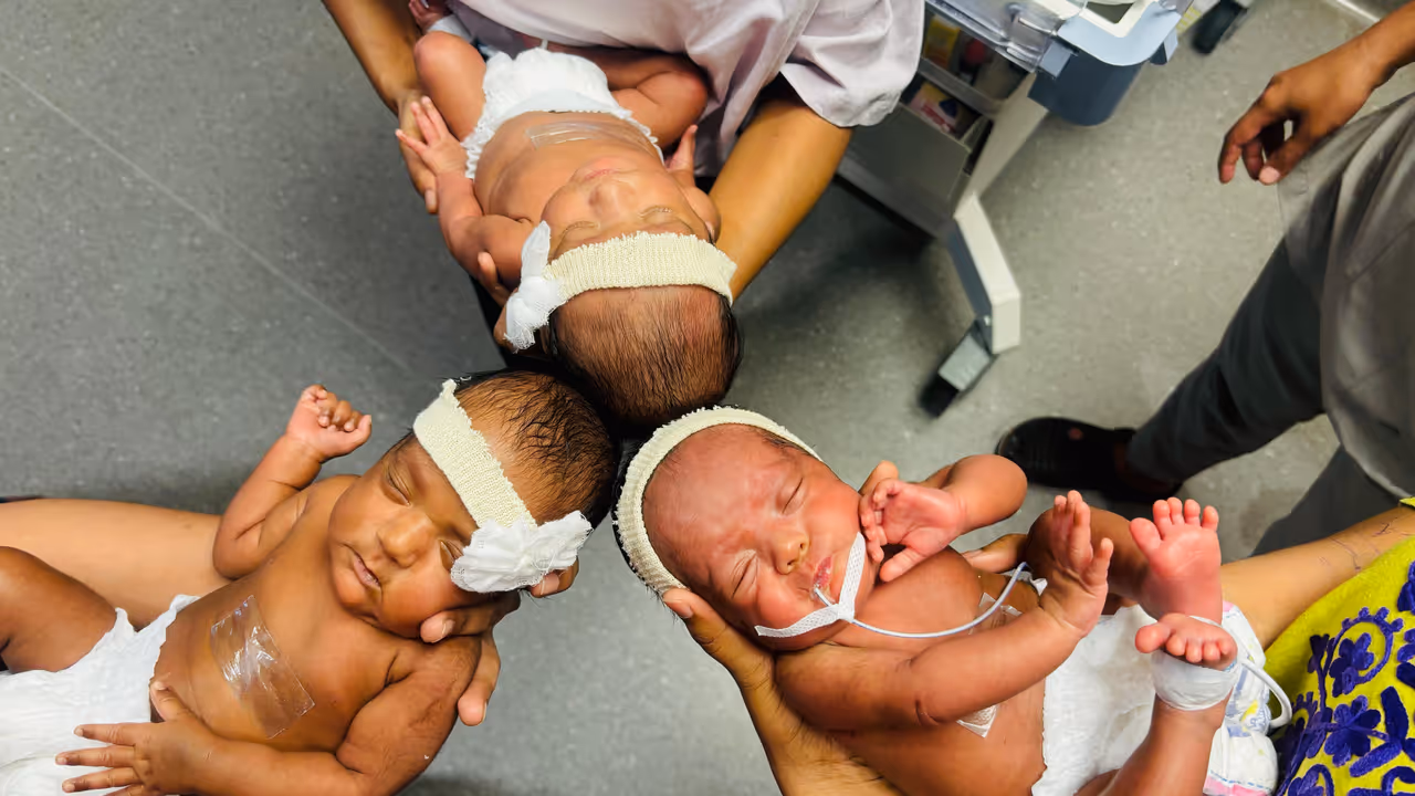 IVF Triplets Born at 25 Weeks