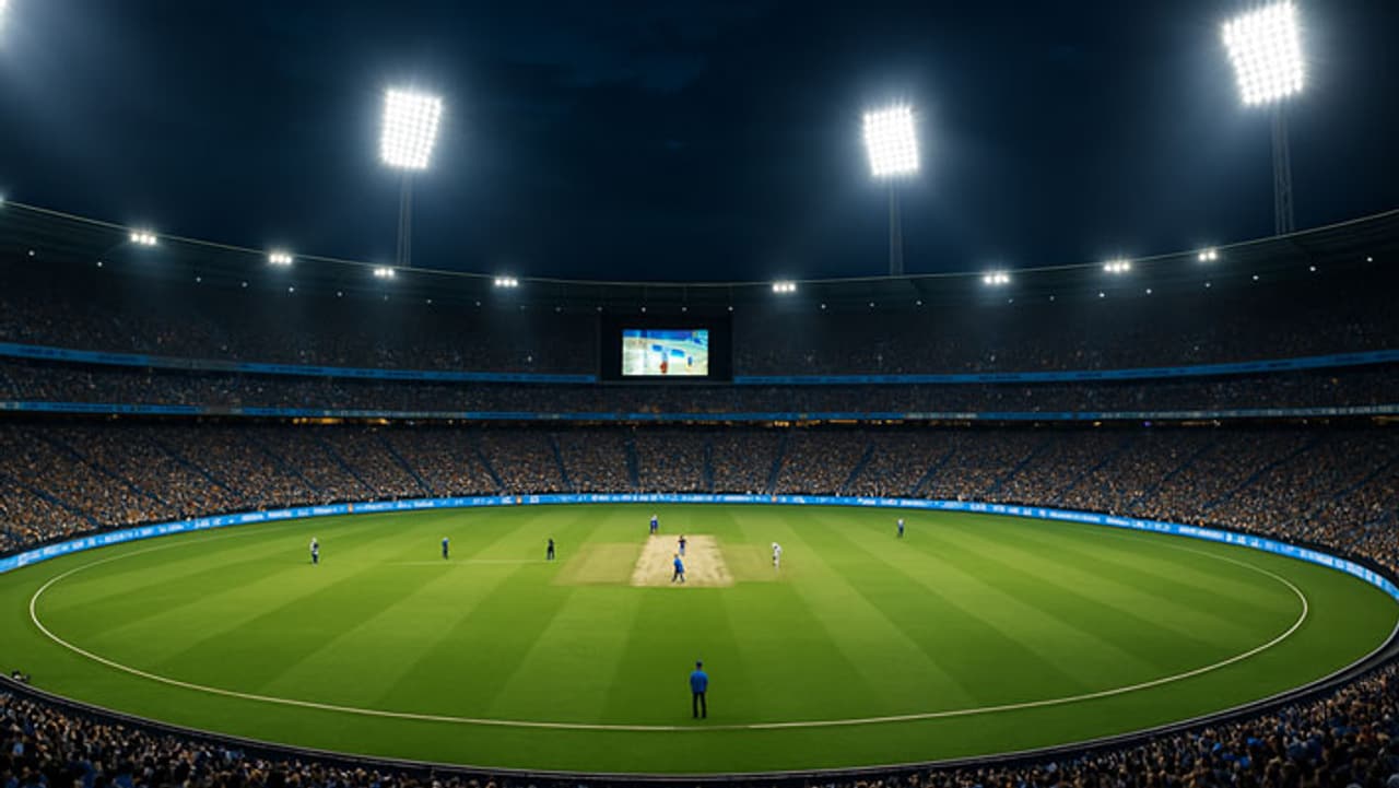 स्टेडियम की चमक दमक में बिजली खर्च