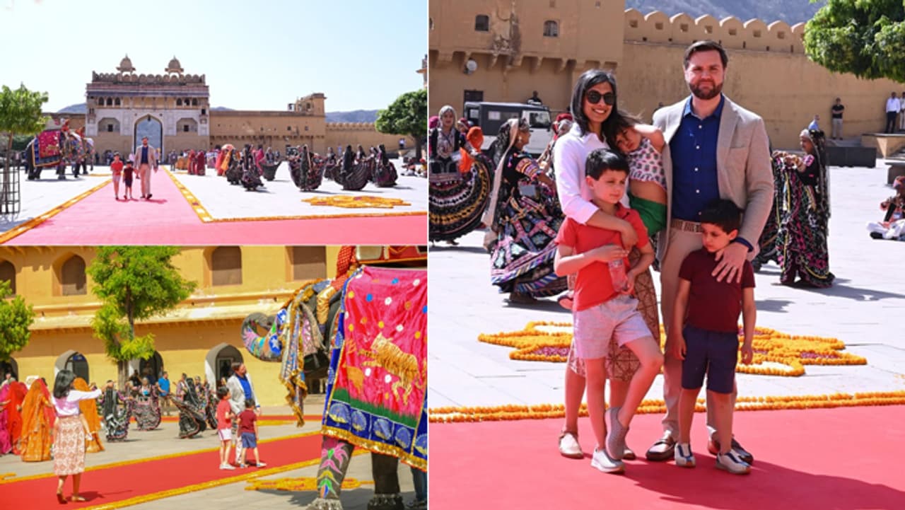 US VP ने घूमा Amber Fort