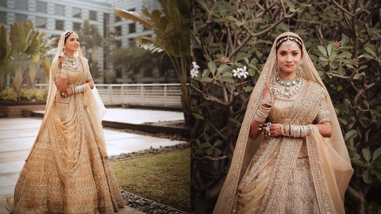 अंकिता लोखंडे का ब्राइडल लहंगा अंकिता लोखंडे का ब्राइडल लहंगा