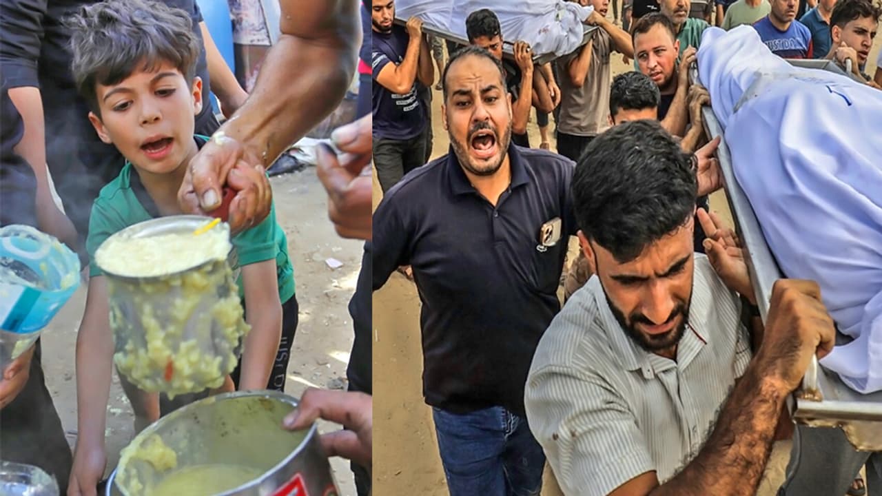 भूखे पेट मासूमों पर इजराइल की गोलीबारी भूखे पेट मासूमों पर इजराइल की गोलीबारी